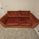 DFS Grand Designs terracotta sofas (chaise & 4 seater)