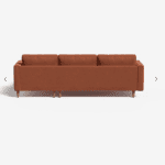 L shape velvet right hand corner sofa