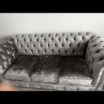 Shimmer silver sofa