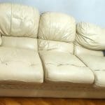 Real Leather sofas, 4 set, seats 7, one reclining