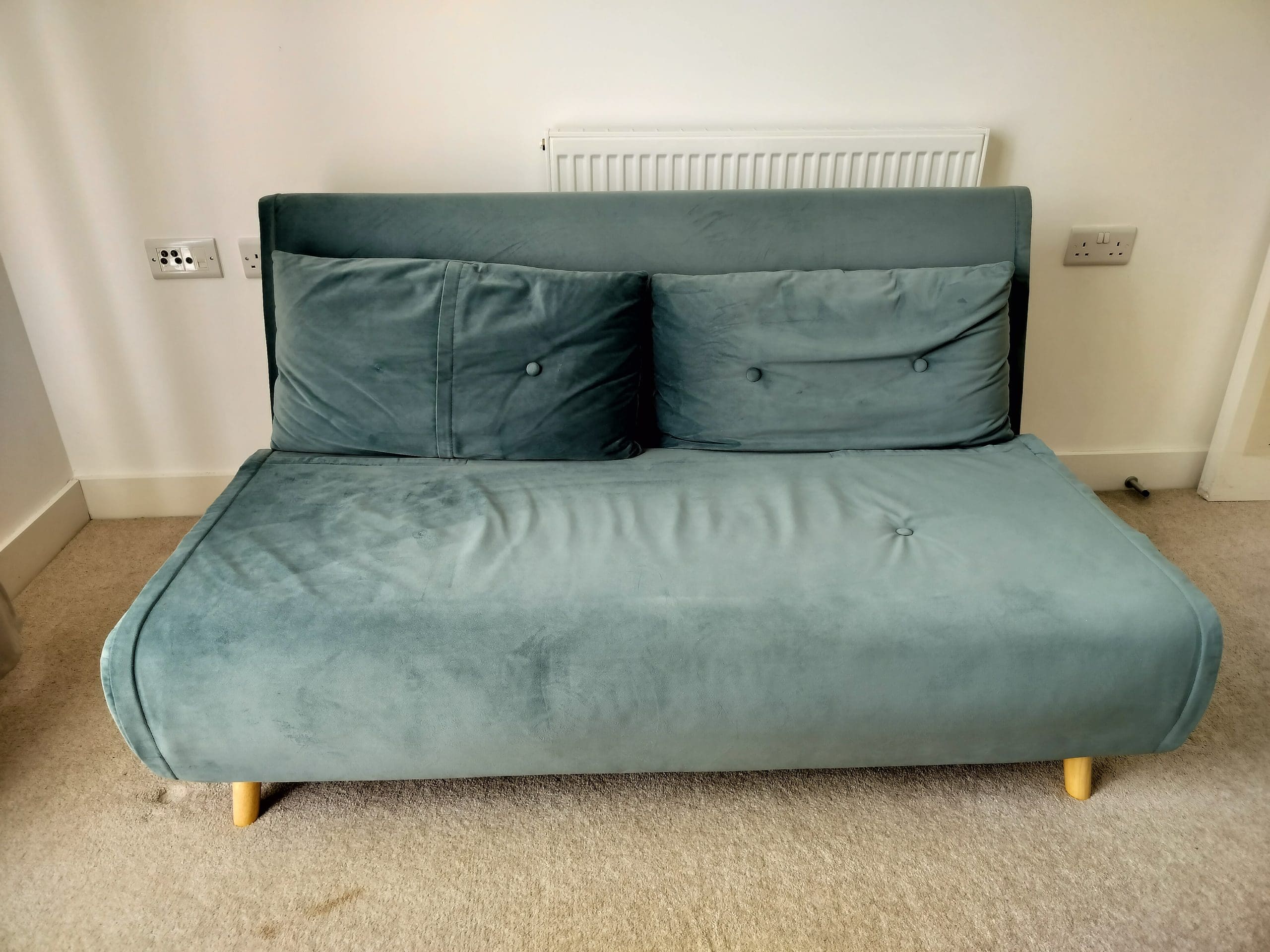 Made Haru Green Velvet Double Sofabed Sofalistic The Sofa Marketplace buy and sell preloved sofas nationwide