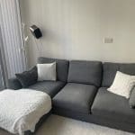 CALIX DFS Grey Left Hand Facing Small Chaise End Sofa