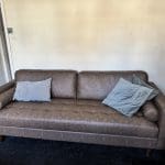 Dunelm Sofa 4 seater faux leather brown