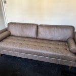 Dunelm Sofa 4 seater faux leather brown