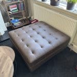 Dunelm Sofa 4 seater faux leather brown