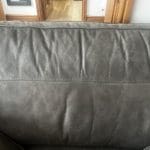 Next Stamford Antiqued Grey Leather Large Sofa and Cuddle Chair