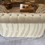 BEAUTIFUL 2 SEATER FABRIC CHESTERFIELD BEIGE