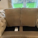 BEAUTIFUL 2 SEATER FABRIC CHESTERFIELD BEIGE