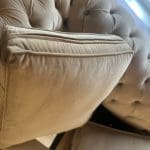 BEAUTIFUL 2 SEATER FABRIC CHESTERFIELD BEIGE