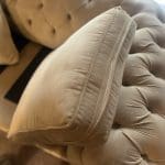 BEAUTIFUL 2 SEATER FABRIC CHESTERFIELD BEIGE