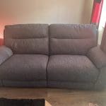 Burrell - 3 Seater Manual Recliner - Dark Grey