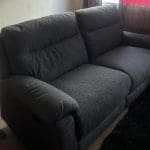 Burrell - 3 Seater Manual Recliner - Dark Grey