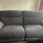 Burrell - 3 Seater Manual Recliner - Dark Grey
