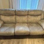DFS Grey Suede Recliner