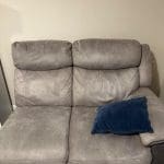 DFS Grey Suede Recliner