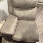 DFS Grey Suede Recliner
