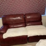 Leather corner suite