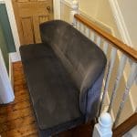 Danetti Mellow Dark Blue Velvet 3 Seater Bench With Backrest