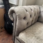 Beautiful grey leather chesterfield needs a new home!