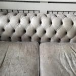Beautiful grey leather chesterfield needs a new home!