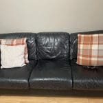 Real leather 3 seater sofa