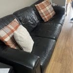 Real leather 3 seater sofa