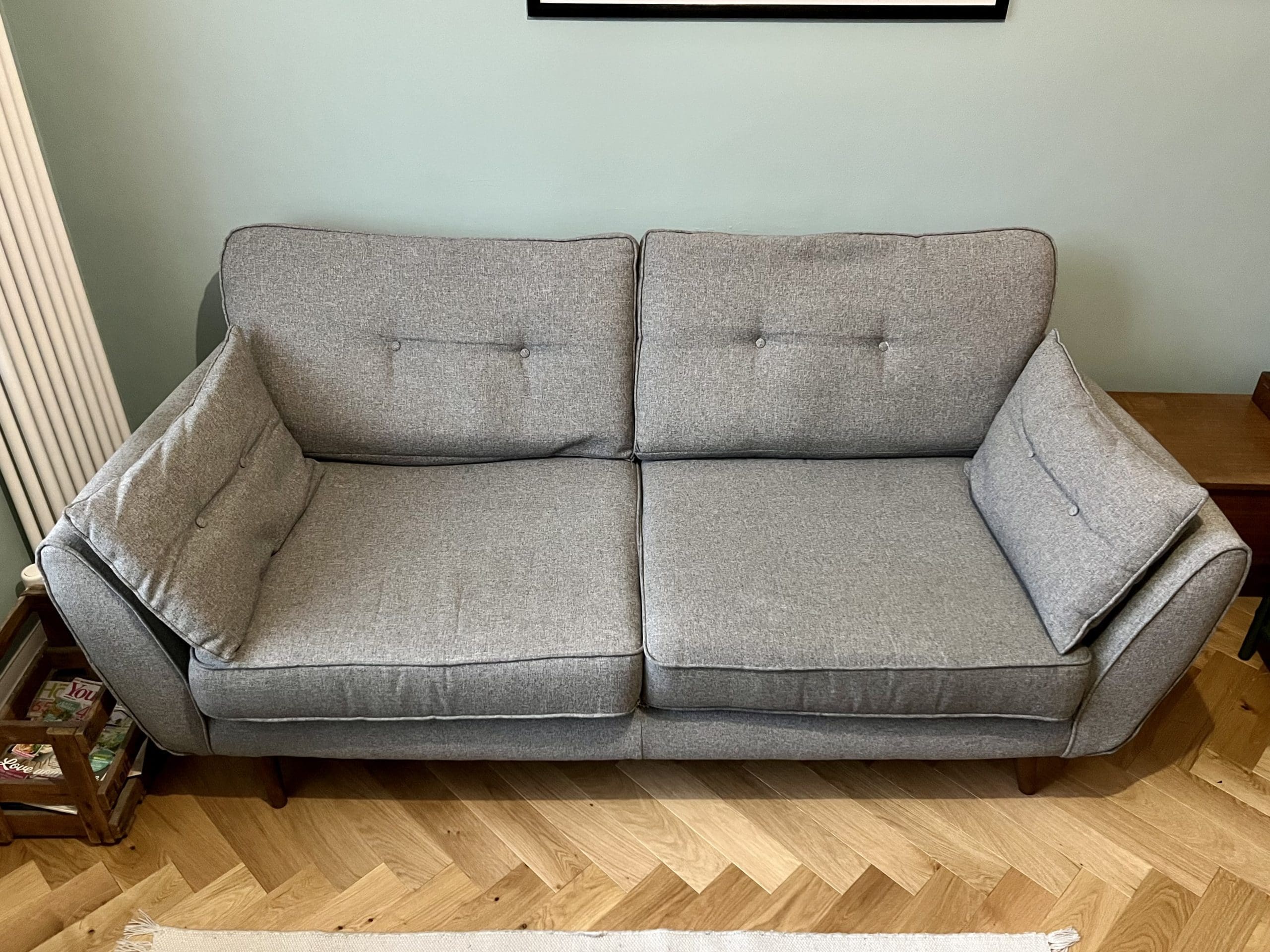 French Connection DFS Zinc 3 seater in grey Sofalistic The Sofa Marketplace buy and sell preloved sofas nationwide