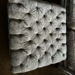 Two Country living Loch Leven Pillow Back 3-Seater Sofas and Large Button Footstool