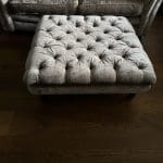 Two Country living Loch Leven Pillow Back 3-Seater Sofas and Large Button Footstool