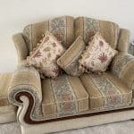Floral beige nearly new sofa set