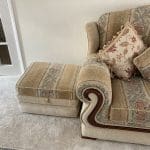 Floral beige nearly new sofa set