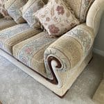 Floral beige nearly new sofa set