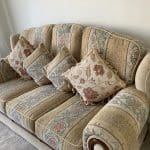 Floral beige nearly new sofa set