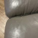 DFS Steel Grey Leather Sofa