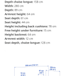 Ikea Landskrona 4 seater chaise sofa