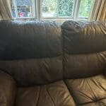 Leather, electric recliner 2 seater.