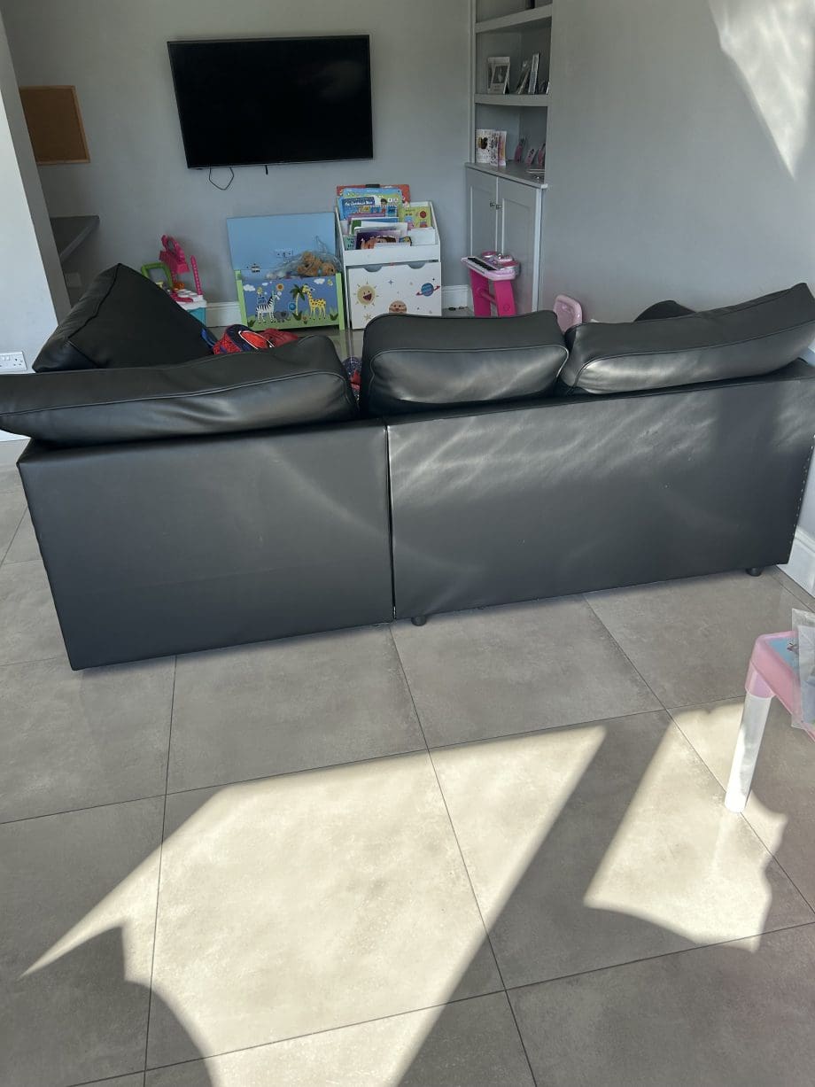 Leather corner sofa