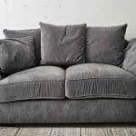 2 Windsor fullback 3 seater sofas and footstool