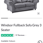 2 Windsor fullback 3 seater sofas and footstool