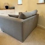 Sofa / Cuddler Chairs (blue/grey) x 2