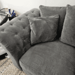 2 Windsor fullback 3 seater sofas and footstool
