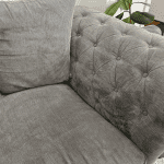 2 Windsor fullback 3 seater sofas and footstool