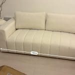 DAALS Belsize Beige Boucle Sofa with Wooden Base, Large Chaise Right Hand