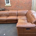 3 Seater Corner Leather Caramel