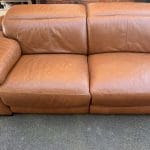 3 Seater Corner Leather Caramel