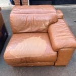 3 Seater Corner Leather Caramel