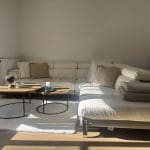 Dfs Leather sofa white and grey