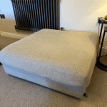 DFS Tenby grand designs mink sofa, cuddle chair and foot stool