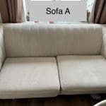 2x Sofology Beige Velvet Sofas