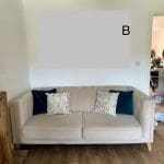 2x Sofology Beige Velvet Sofas
